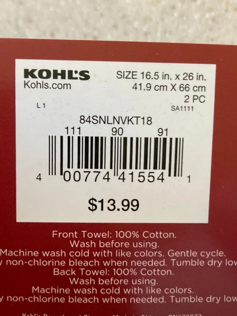 NEW Kitchen Towels Santa Wine Theme St. Nicholas Square/Design Imports